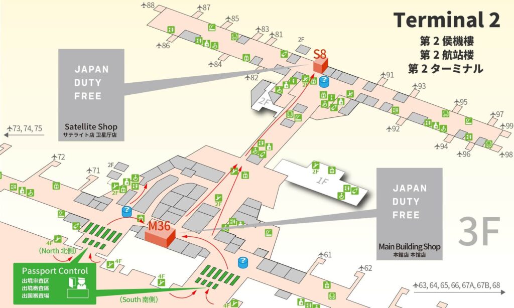 JAPAN DUTY FREE MAP